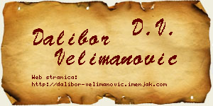 Dalibor Velimanović vizit kartica